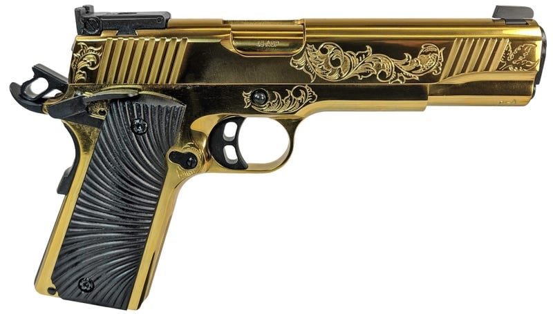 EAA CORP MC1911 DELUXE GOLD .45 ACP 5″ BARREL 8-ROUNDS ENGRAVED