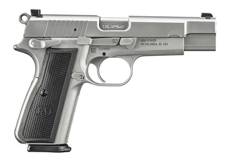 FN HIGH POWER STAINLESS 9MM 4.7″ BARREL 17-ROUNDS
