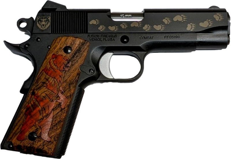 FUSION COMBAT CARRY 10MM 4.5″ BARREL 8-ROUNDS BEAR ENGRAVED GRIPS