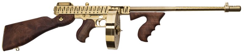 AUTO-ORDNANCE 1927A-1 GOLD TIGER STRIPE .45 ACP 16.5″ BARREL 50-ROUNDS