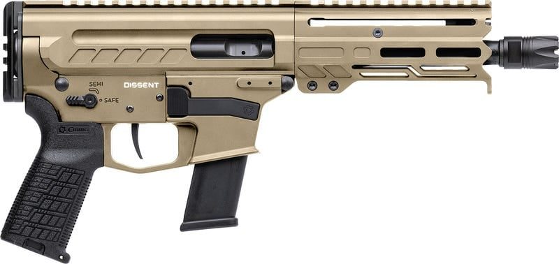 CMMG Dissent MKG Coyote Tan .45 ACP 6.5″ Barrel 13-Rounds No Brace