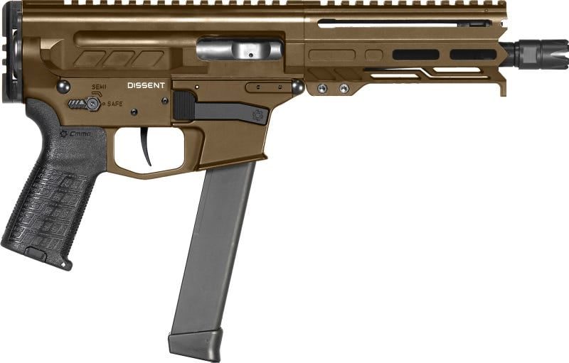 CMMG Dissent MKGS Midnight Bronze 9mm 6.5″ Barrel 33-Rounds No Brace