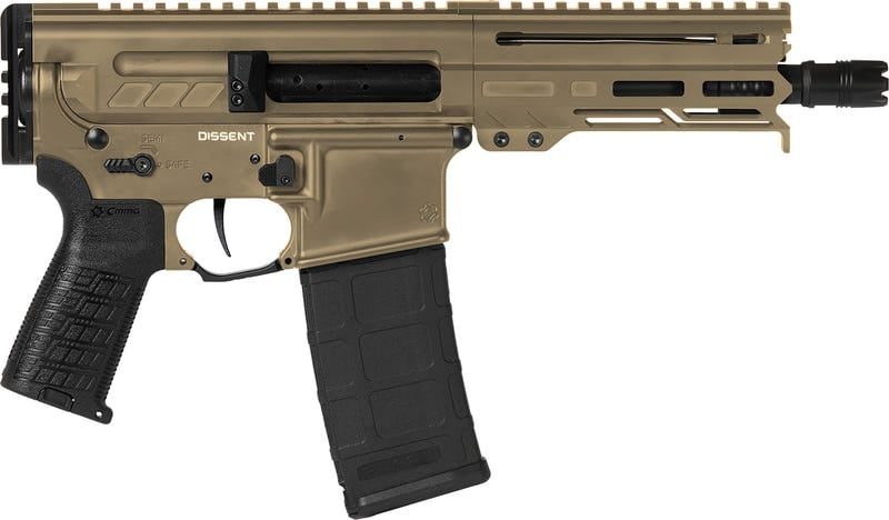 CMMG Dissent Mk4 Coyote Tan .300 AAC Blackout 6.5″ Barrel 30-Rounds No Brace