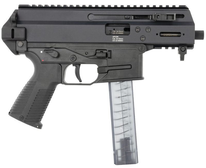 B&T APC9K Pro 9mm 4.3″ Barrel 30-Rounds Telescopic Brace Adapter