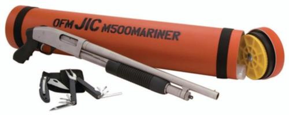 Mossberg ‘Just In Case’ 500 Shotgun Package, Marinecoat, Orange Tube Mossberg