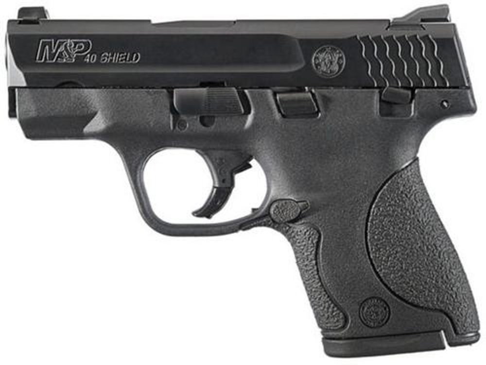 Smith & Wesson, Shield, Compact, 40 S&W, 3.125″ Barrel, Polymer Frame, Black, 3 Dot Sight, Thumb Safety, 6rd, 2 Magazines Smith and Wesson