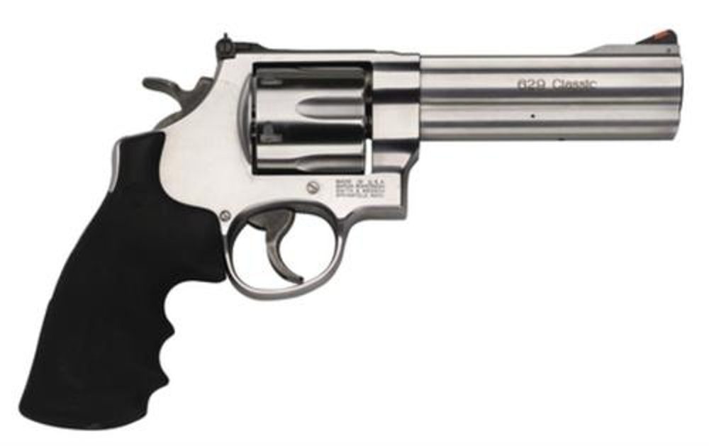 Smith & Wesson 629 Classic 44 Mag 5″ 6rd Rubber Grip Matte Stainless Finish Smith & Wesson