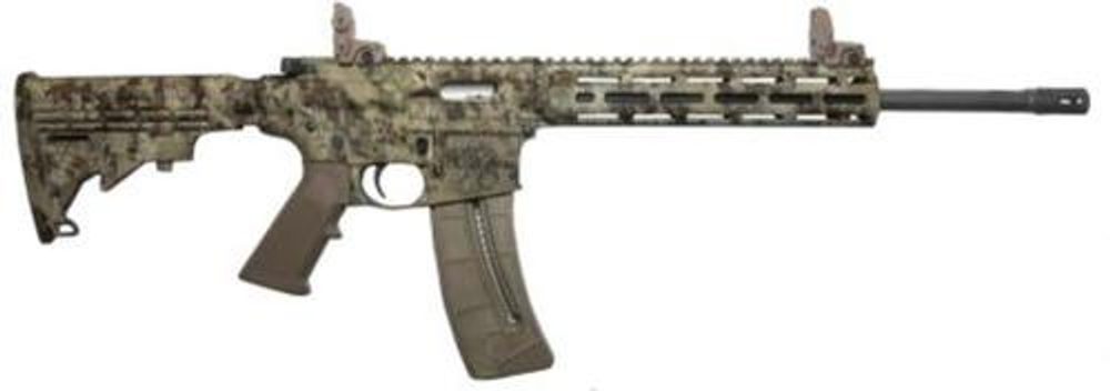 Smith & Wesson M&P 15-22 Sport 22LR 16″ Barrel Folding Sights Kryptek Highlander Finish 25 Round Smith & Wesson