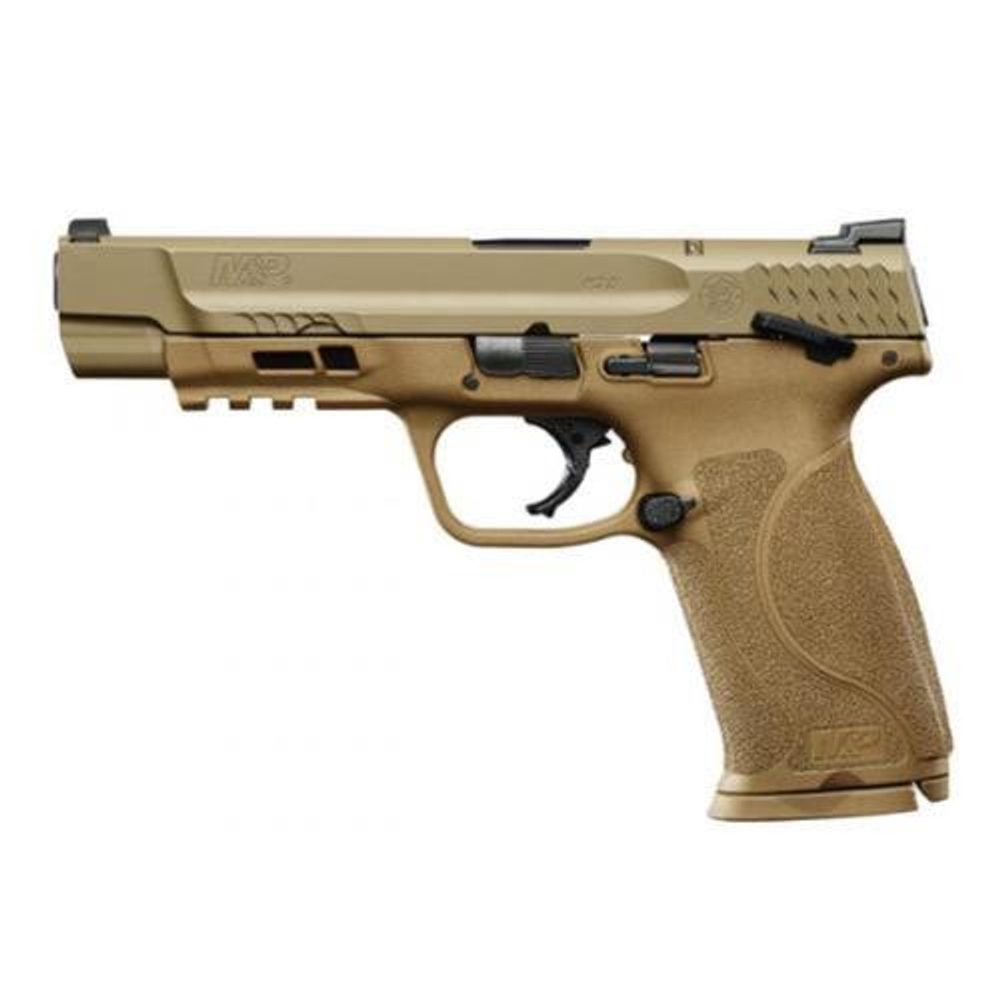 Smith & Wesson M&P M2.0, 9mm, 5″ Barrel Flat Dark Earth 17rd Mag, Safety Smith & Wesson