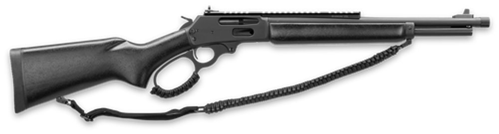 Marlin 336 Dark Series 30-30 Win 16″ Threaded Barrel, Black Matte Finish, Black Webbed Stock, XS Rail Marlin