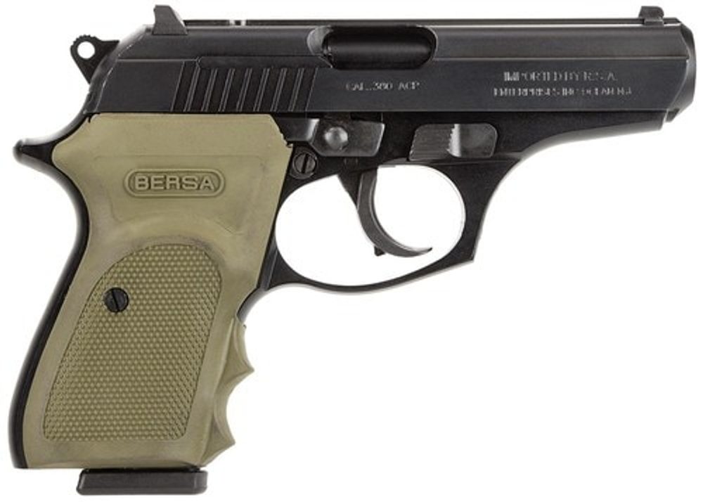 Bersa Thunder Combat, 380 ACP, 8 Rd Mag, Hard Case, OD Green Grips Bersa