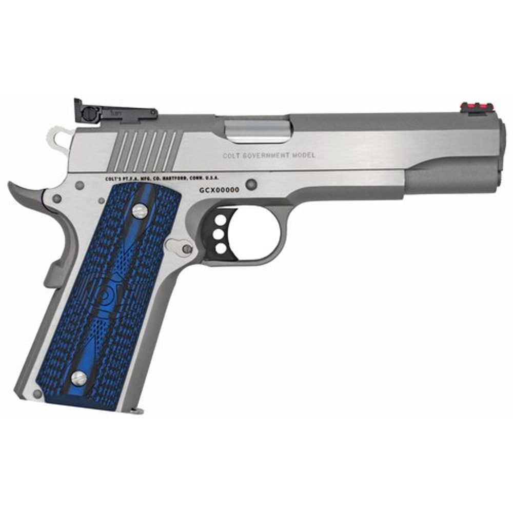 Colt Gold Cup Lite 1911 .38 Super, 5″ Barrel, G10 Grip, Brushed SS,9rd Colt
