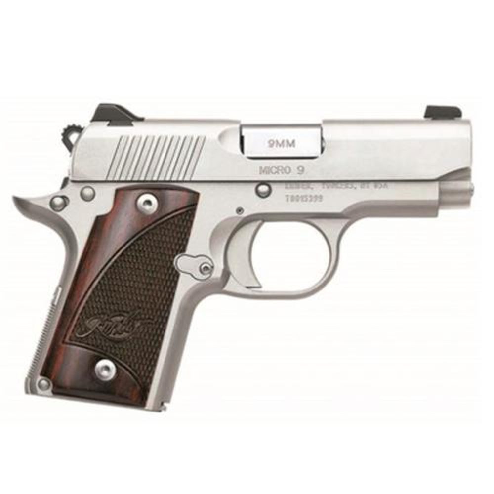 Kimber Micro 9 Stainless 9mm 3″ Barrel, Rosewood Grips 6 Rd Mag Kimber