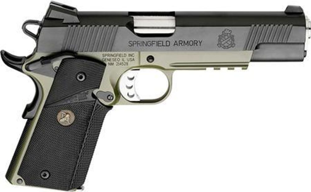 Springfield 1911 Loaded Operator, 45 ACP, 5″, OD Green, CA Compliant Springfield Armory