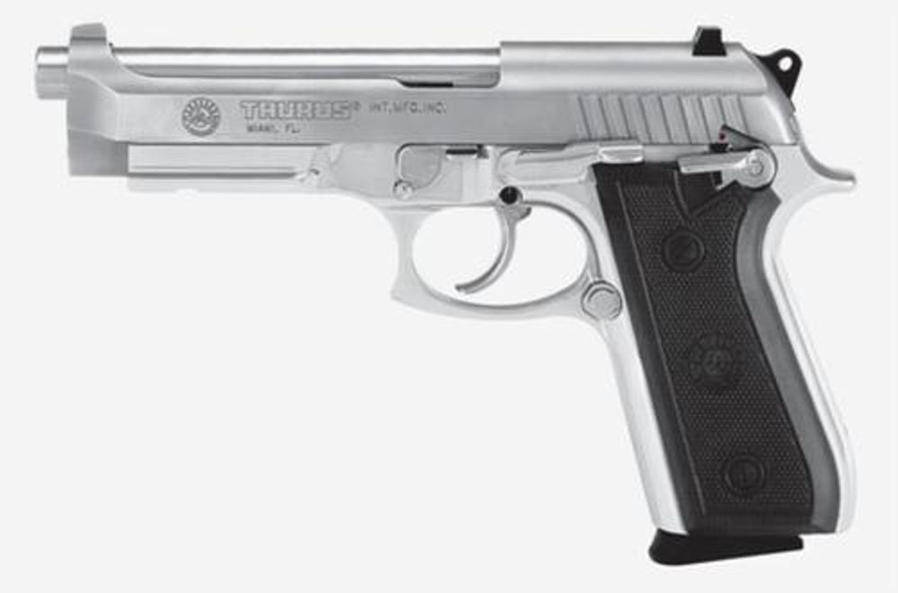 Taurus 92 9mm, 5″ Barrel, Fixed Sights, Stainless, Rail, 17rd Taurus