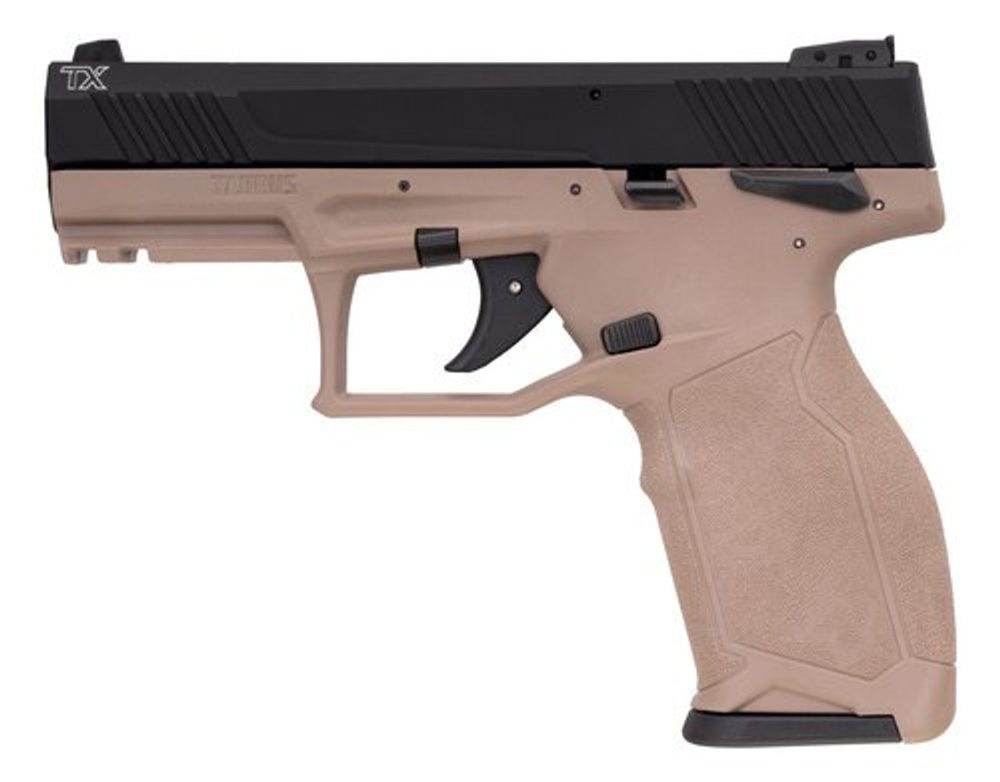 Taurus TX22, .22 LR, 4″ Barrel, 16rd, Threaded Barrel, Black Slide, Flat Dark Earth Taurus