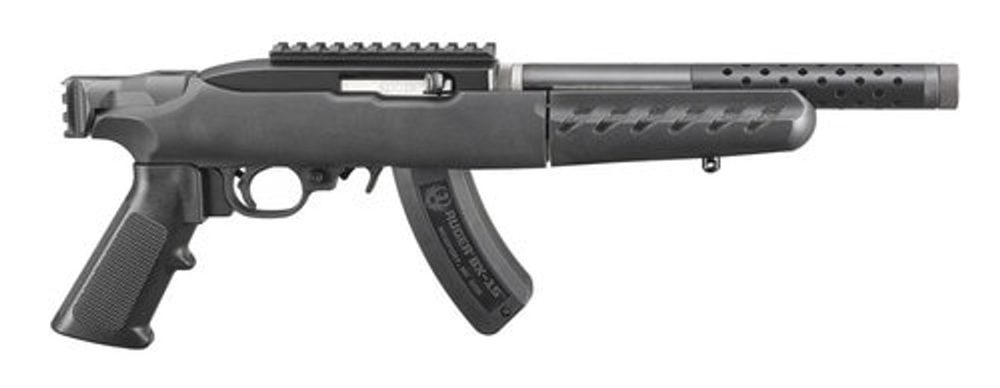 Ruger 22 Charger Lite 22 LR, 10″ Threaded Barrel, Black, Bipod, 15rd Ruger