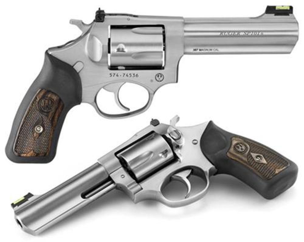 Ruger SP101, 357/ 38 Spl, 4.2″, 5 Shot, SS, Fiber Optic Sight Ruger