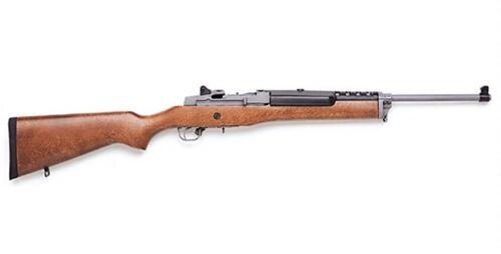 Ruger Mini 14, .223/5.56, 18.5″, 5rd, Hardwood Stock, Stainless Steel Ruger