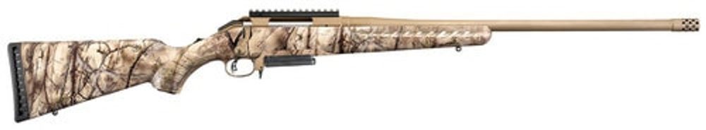 Ruger American 6.5mm Creedmoor 22″ Threaded Barrel Bronze Finish Composite Go Wild I-M Brush Camo 3rd Ruger
