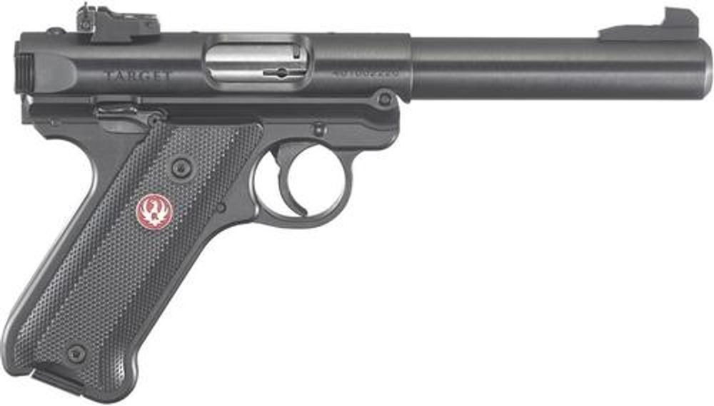 Ruger Mark IV Target .22 LR, 5.5″ Barrel, Adjustable Sights, Black, 10rd Ruger