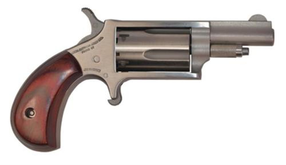 NAA 22 Mag Mini Mag Revolver 1.62″ 5rd Rosewood Grip Stainless North American Arms