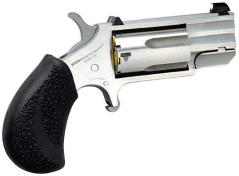 North American Arms NAA PUG 22 Magnum, 1″ Heavy Barrel/White Dot Sights & Rubber Grip North American Arms
