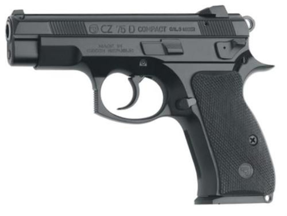 CZ 75 D PCR Compact 9mm, Alloy Frame, Decocker, Black, 14rd CZ USA