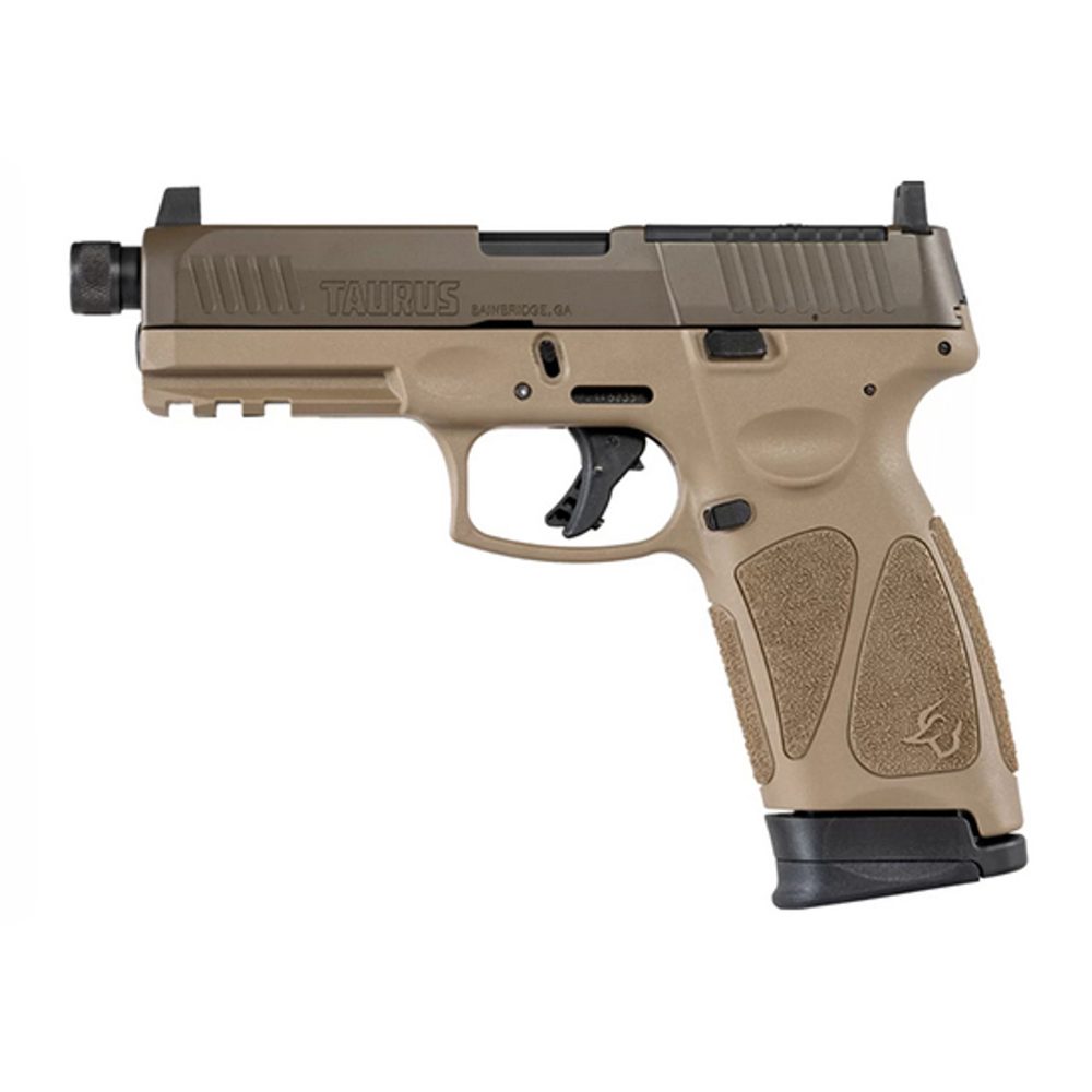 Taurus G3 Tactical TORO 9mm, 4.5″ Threaded Barrel, Fixed Suppressor Height Sights, Patriot Brown/Tan, 2x17rd Magazines Taurus