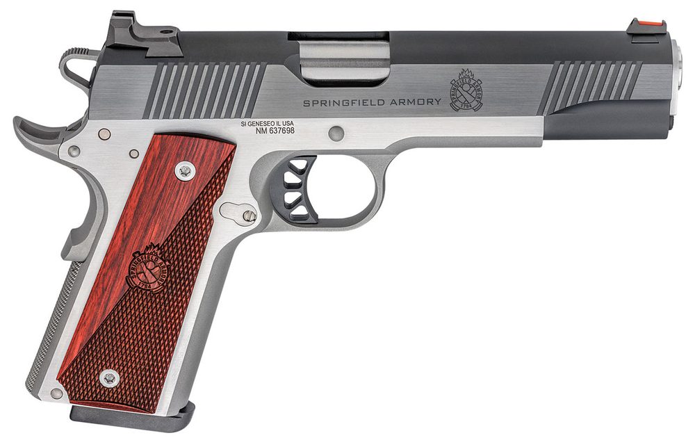 Springfield Ronin Operator 1911, Full Size, 45ACP 5″ Barrel, Blued, SS Frame, Fiber Optic Front Sight Tactical White Dot Rear, 8rd Mag Springfield Armory