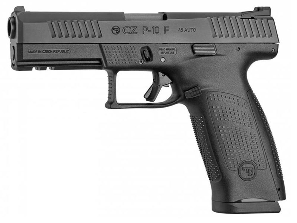 CZ P-10F .45 ACP, 4.5″ Barrel, Fixed Sights, Black, 13rd CZ USA