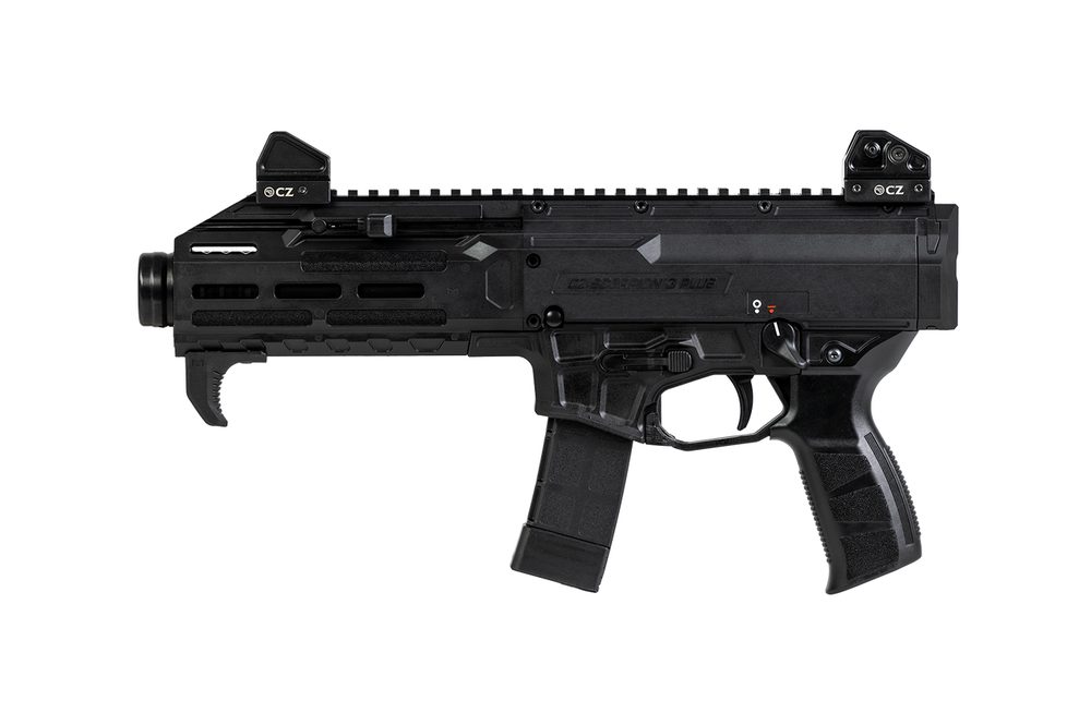 CZ Scorpion 3+ Pistol 9mm, 7.8″ Barrel, Adjustable Sights, Black, 20rd CZ USA