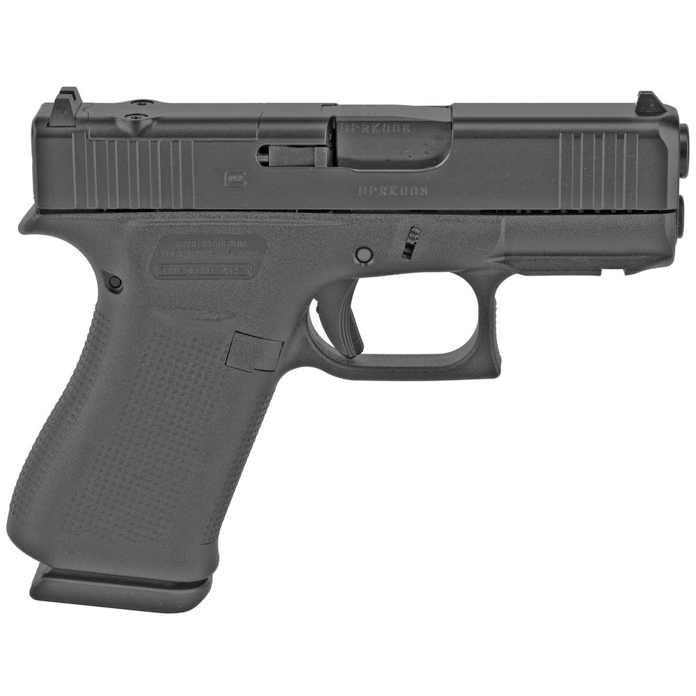 Glock G43X MOS 9mm, 3.41″ Barrel, Black, Fixed Sights, 10rd Glock