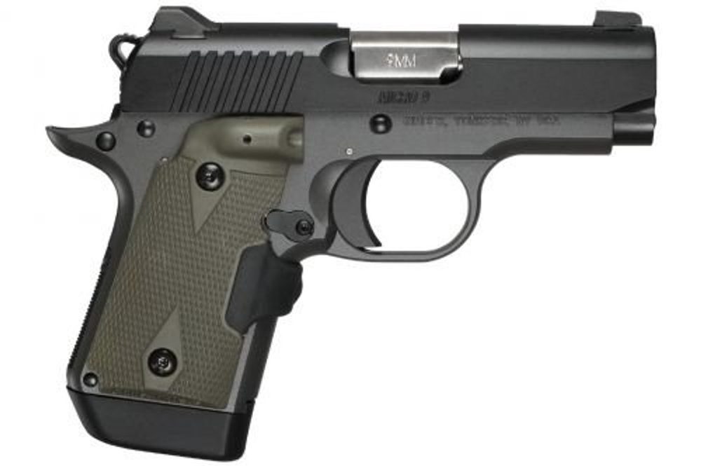 Kimber Micro 9 Laser Grip 9mm, 3.15″ Woodland Night, Gray/Black, 7rd Kimber