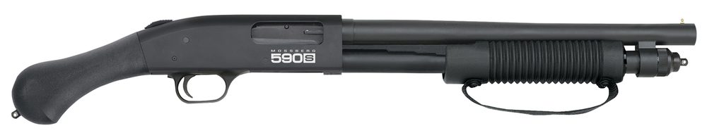 Mossberg 590S Shockwave 12 Ga, 3″ Chamber 14.38″ Barrel, Black, Raptor Grip, 8rd Mossberg