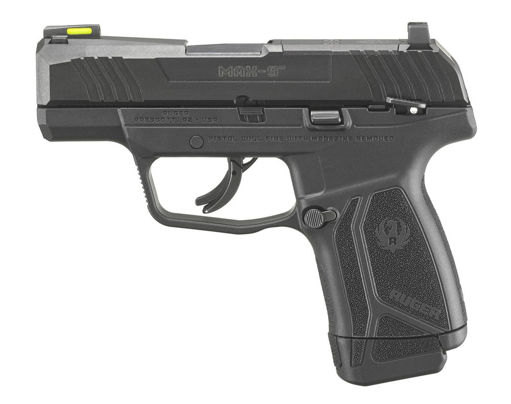 Ruger MAX-9 Sub-Compact 9mm, 3.2″ Barrel, Black, Optic Ready, 12rd/10rd Ruger