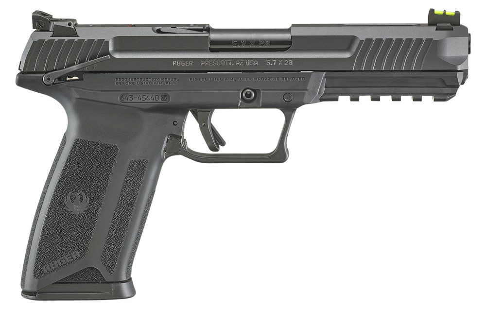 Ruger 57 5.7x28mm, 4.9″ Barrel, Black, Optic Ready, 20rd Ruger