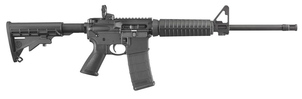 Ruger AR-556 .223/5.56, 16″ Barrel, M4 Flat Top, Flip-Up Sights, Black, 30rd Ruger