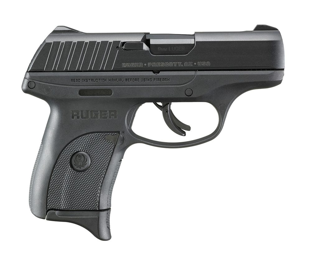 Ruger EC9S Compact 9mm, 3.1″ Barrel, Black, Fixed Sights, 7rd Ruger