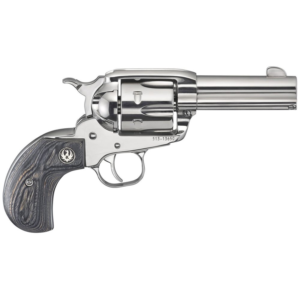 Ruger Vaquero .357 Mag, 3.75″ Barrel, Laminate Birds Head Grip, Stainless, 6rd Ruger