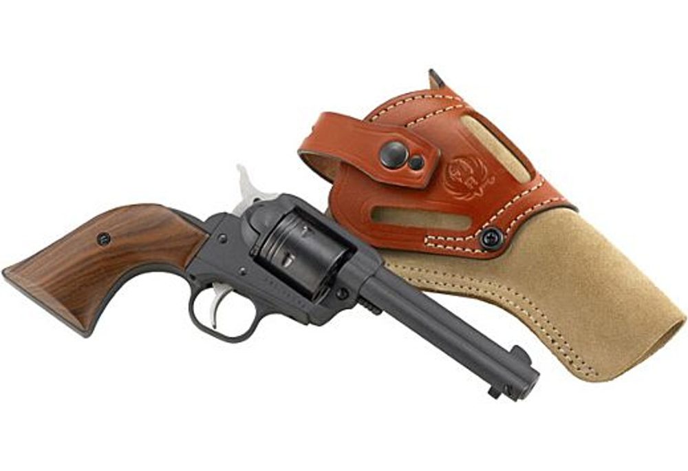 Ruger, Wrangler, TALO Edition, Single Action, Revolver, 22LR, 4.62″ Barrel, Alloy, Cerakote Finish, Cobalt, Wood Grips, Blade Front and Integral Rear Sights, 6 Rounds, DeSantis Wild Hog Holster Included Ruger