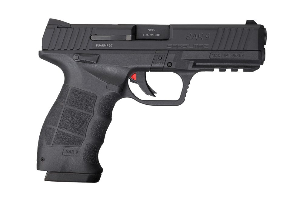 SAR USA SAR9 9mm, 4.4″ Barrel, 3-Dot Sights, Ambi Safety, Black, 17rd SAR USA