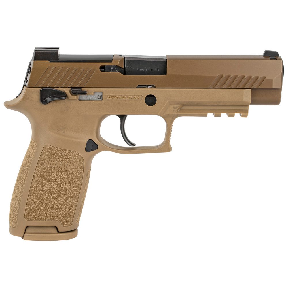 Sig Sauer P320 M17 9mm, 4.7″ Barrel, Coyote PVD, Manual Safety, 17rd Sig Sauer