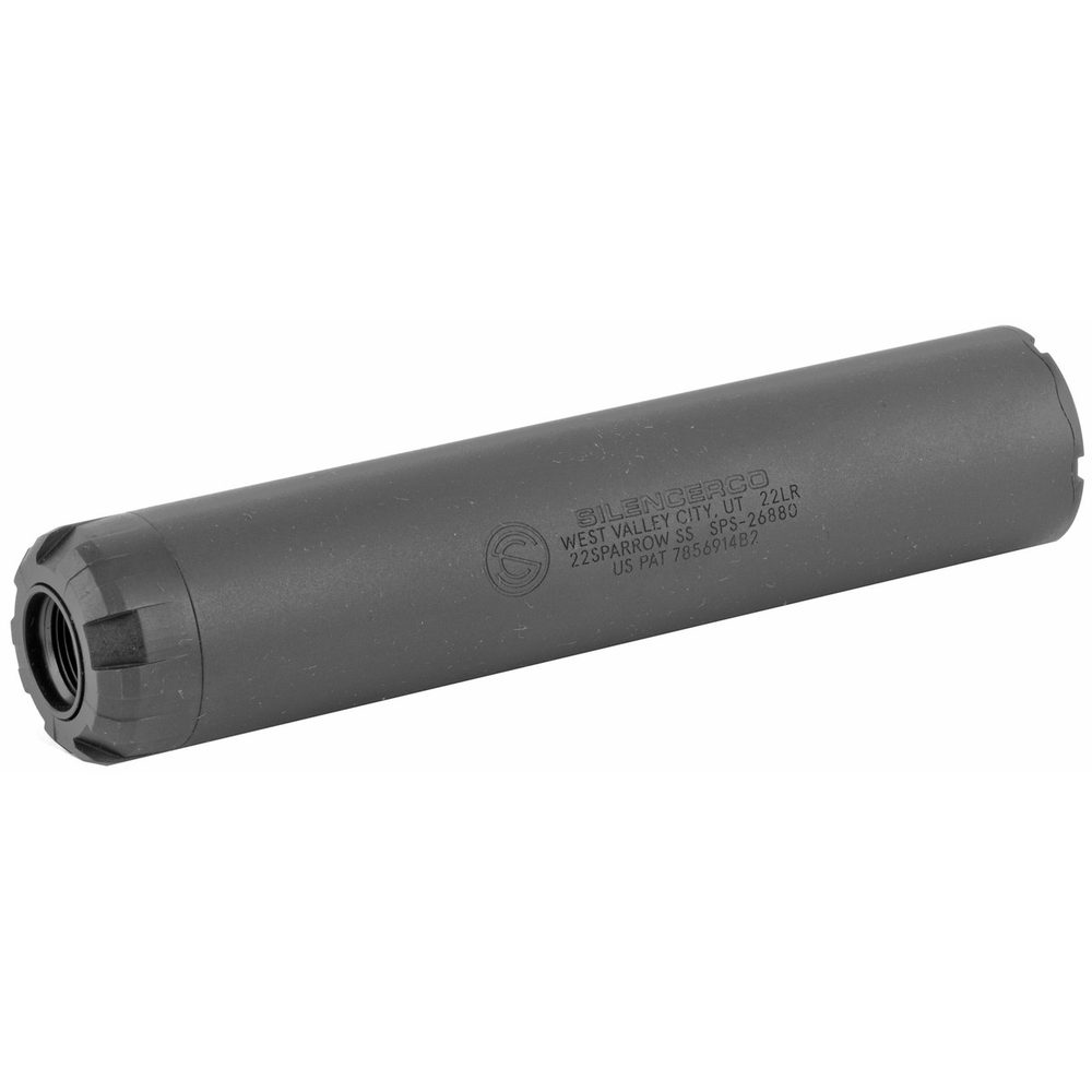 SilencerCo Sparrow 22 Rimfire Suppressor, Black, 1/2″x28 TPI Silencerco