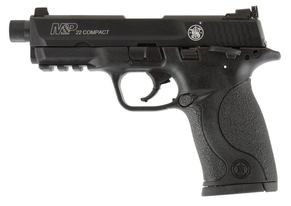 Smith & Wesson M&P22 Compact .22 LR, 3.5″ Threaded Barrel, 3-Dot Sights, Black, 10rd Smith & Wesson