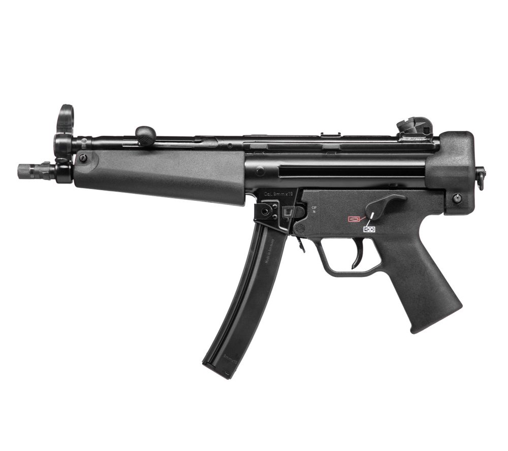H&K SP5 9mm, 8.9″ Threaded Barrel, Black, Ambi-Safety, No Stock, 30rd HK- Heckler and Koch