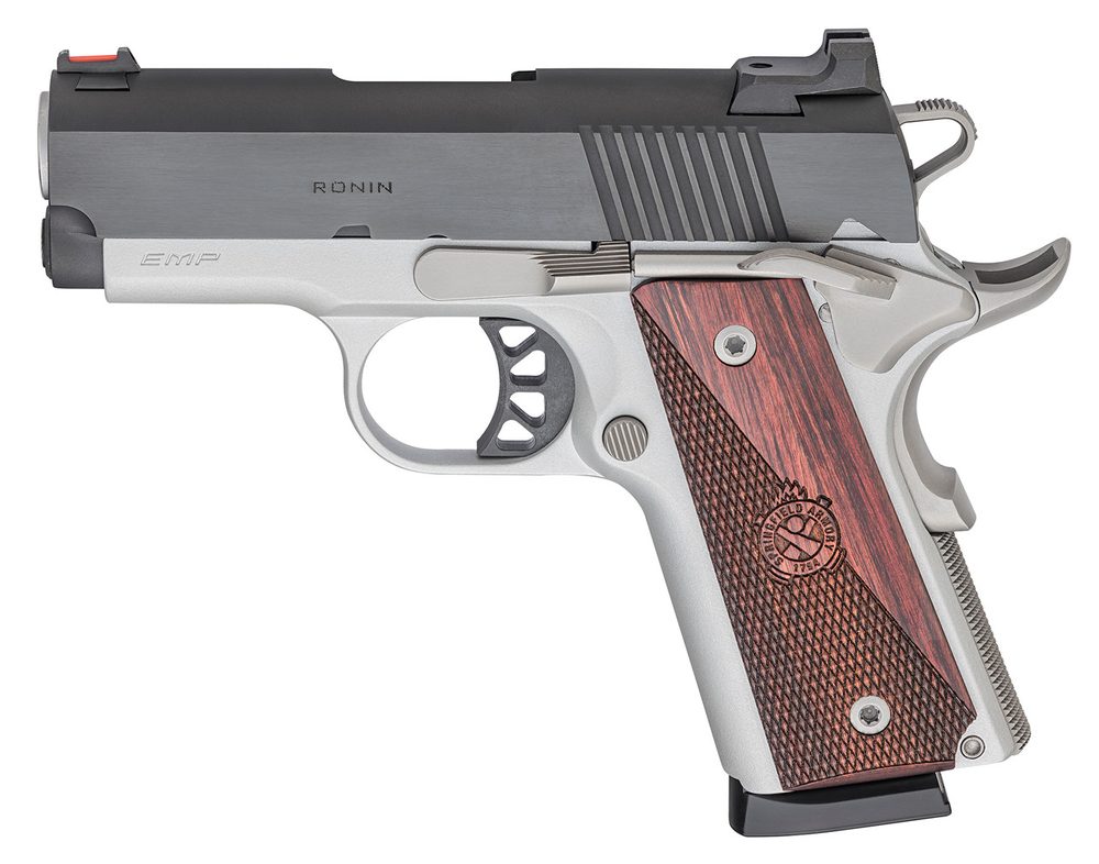 Springfield 1911 Ronin EMP 9mm, 3″ Barrel, FO Front, SS/Black, 9rd Springfield Armory