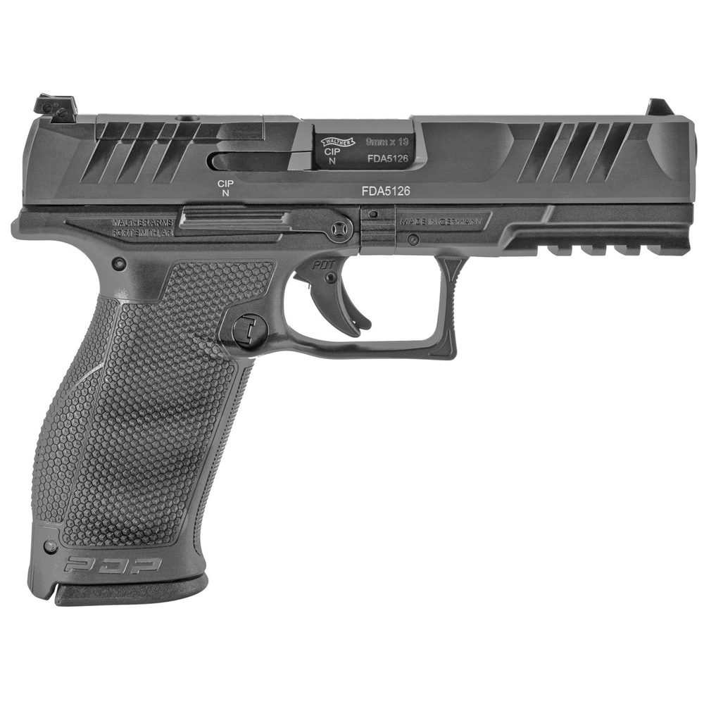 Walther PDP 9mm, 4.5″ Barrel, Black, Optic Ready, 18rd Walther