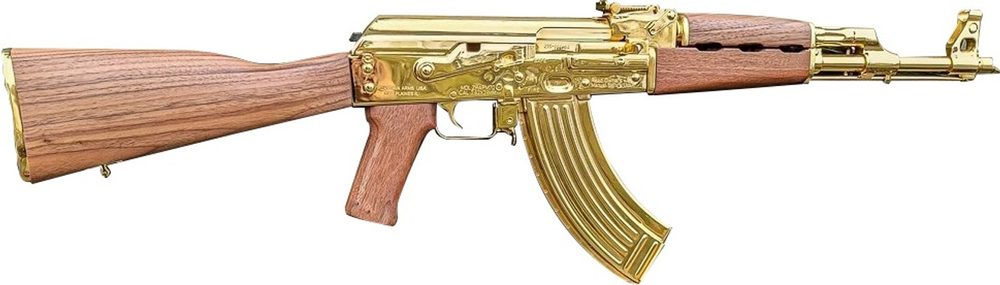 Zastava ZPAPM70 7.62×39, 16.25″ Barrel, 24K Gold Plated Barrel/Rec/Mag, 30rd Zastava Firearms