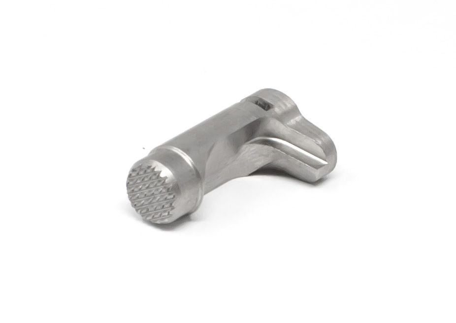 Fusion Firearms 1911 Magazine Catch – Standard, Stainless Checkered